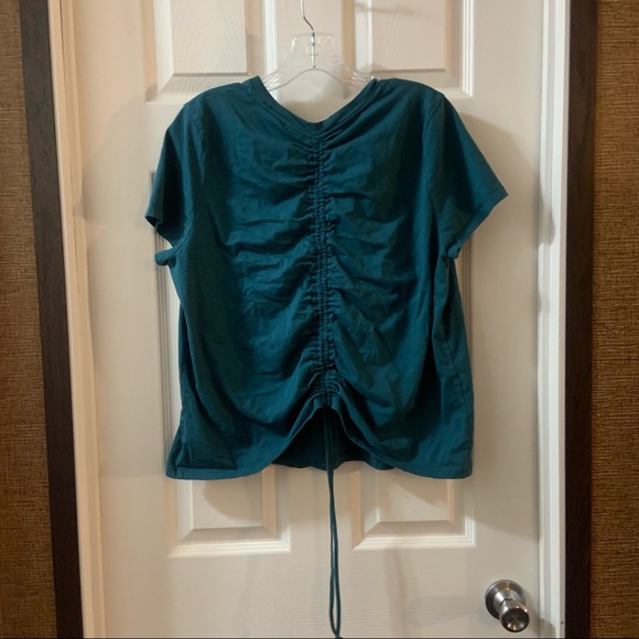 All in Motion Teal Short Sleeve Drawstring Cinch Back Tee XXL - Picture 9 of 9
